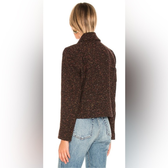 Anine Bing Brown Tweed Blazer with Metallic Accents SZ Medium - Picture 4 of 13